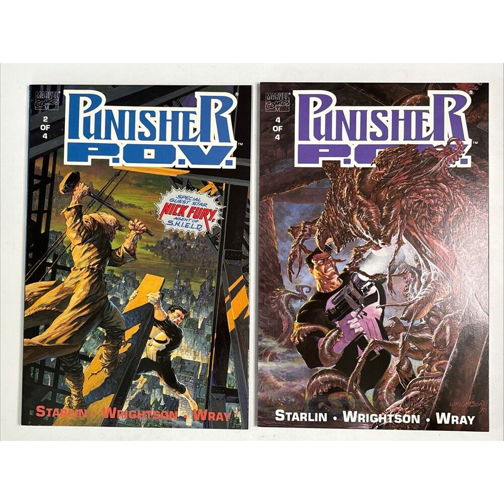 Punisher POV No. 2 & 4 Prestige Format Partial Set (1991 Marvel Comic Book Lot